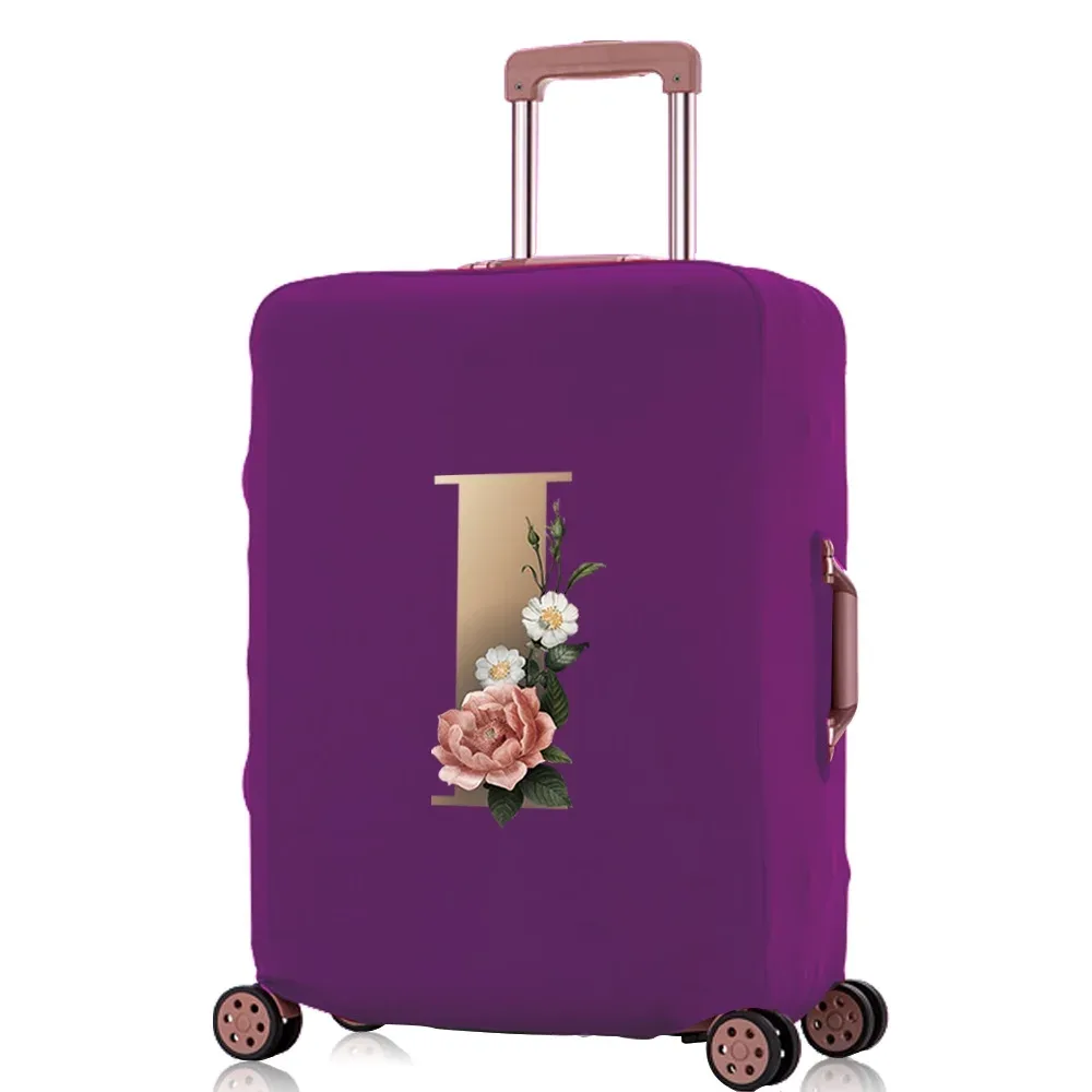juste de protection élastique pour bagages, housses anti-poussière, motif lettre dorée, valise trolley, sac de voyage, 18-32