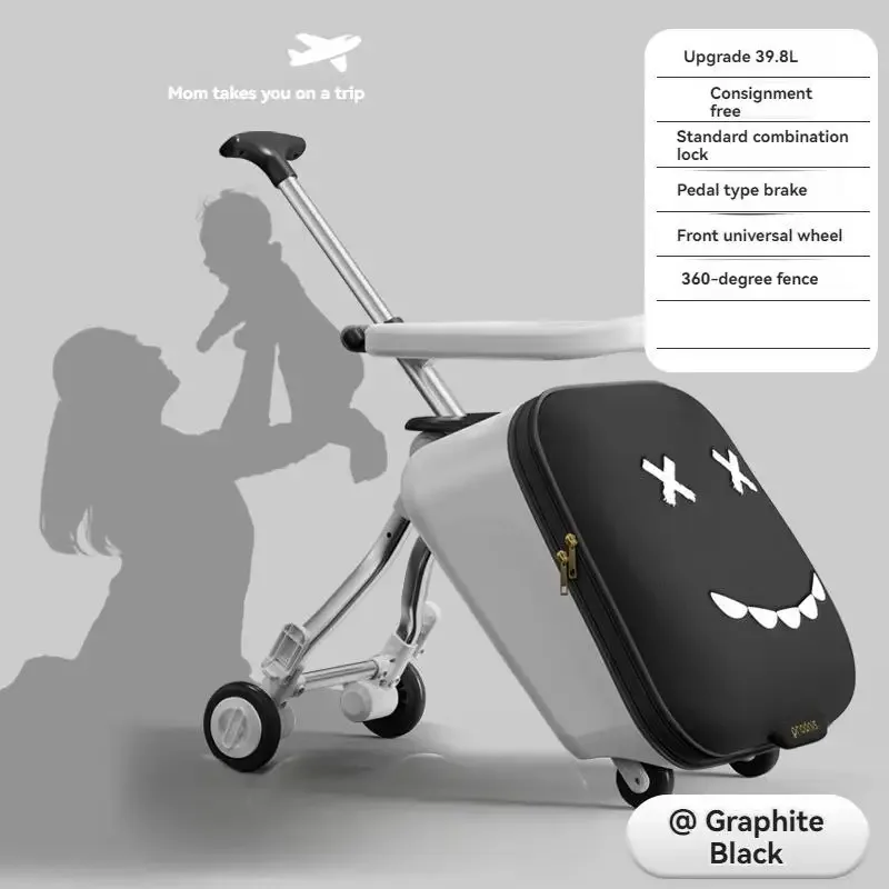 coffre pour enfants de dessin animé, boîte pour bébé, sac de voyage pour enfant, voiture pliable de 20 pouces