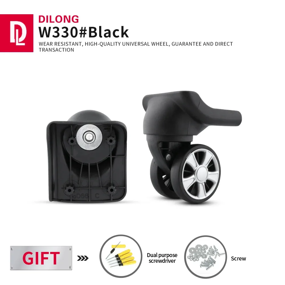 dilong w330 roulette à bagages remplacement boîtier de chariot muet roue universelle embarquement valise roule