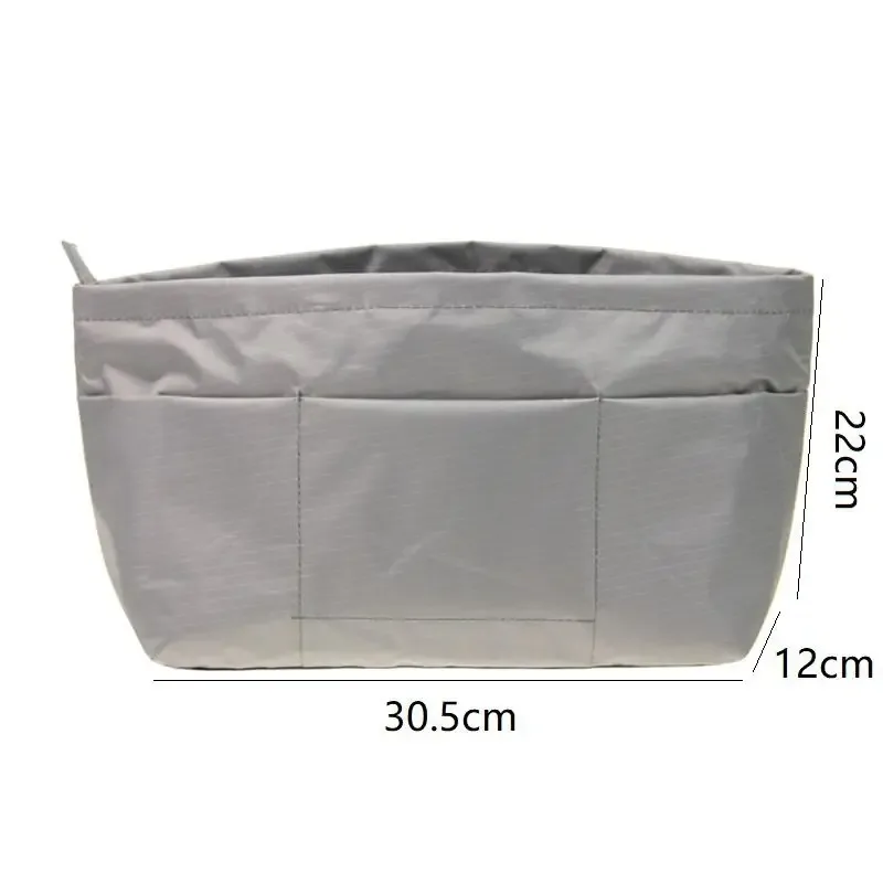 sac de rangement cosmétique vintage avec fermeture éclair, multi-poches, couleur unie, multifonctionnel pour femmes