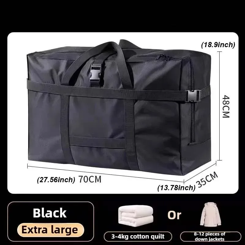 sac de rangement pliable grande capacité pour bagages à main, sac de déménagement imperméable, sac de voyage pliable en tissu oxford