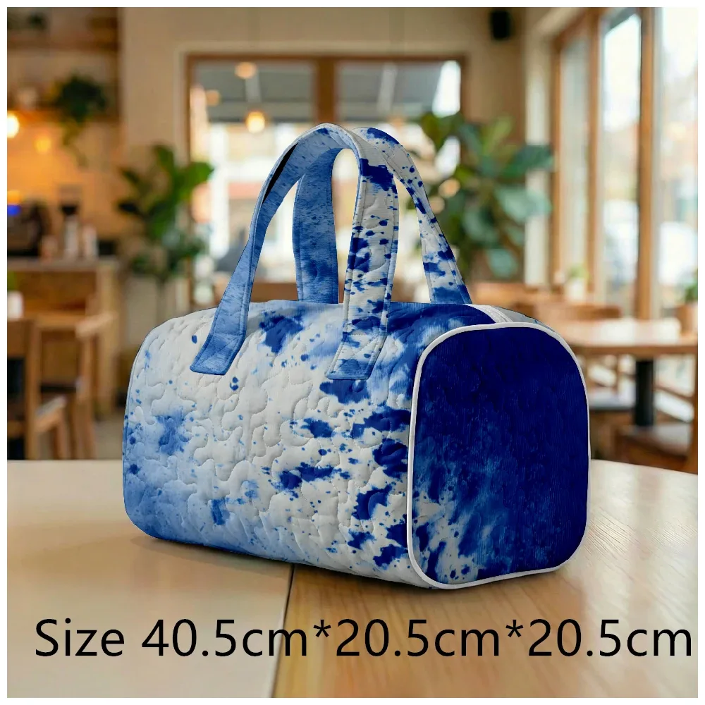 sac fourre-tout matelassé tendance pour femme, imprimé tie-dye aquarelle, sac à bandoulière bohème chic pour la plage, les voyages, la gym, le camping, bagage à main