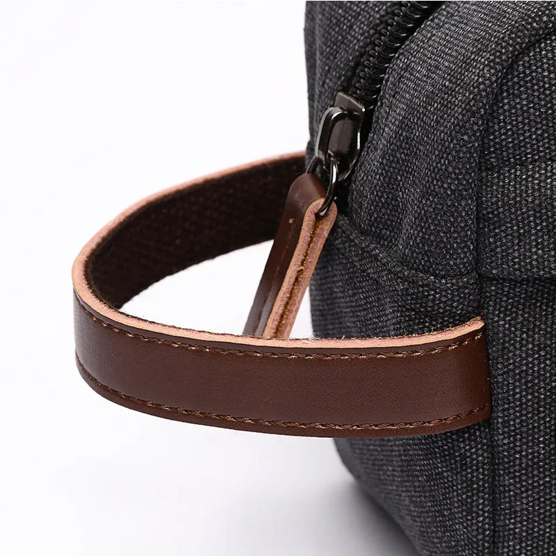 trousse de toilette de voyage en toile pour hommes et femmes, trousse de maquillage cosmétique, nécessaire de beauté, kit dopp étanche, sac à main organisateur de rasage