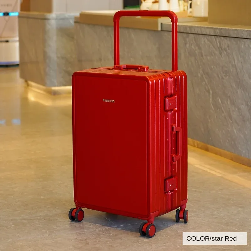 ko-ku ultra léger cadre en aluminium large chariot bagages femme grande capacité valise muet roue universelle mot de passe boîte