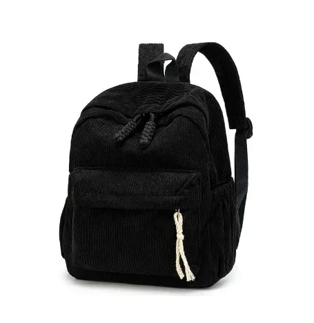 cartable personnalisé 2025 nouvelle mode velours côtelé fermeture éclair lisse nom unique personnalisé grande capacité sac à dos de voyage sac à dos de randonnée