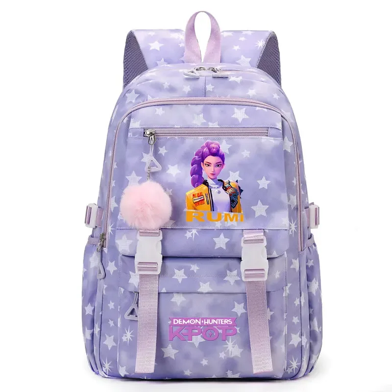 sac à dos kpop demon hunters pour étudiantes, lycéennes, collégiennes, polyvalent, adapté au quotidien et aux activités de plein air