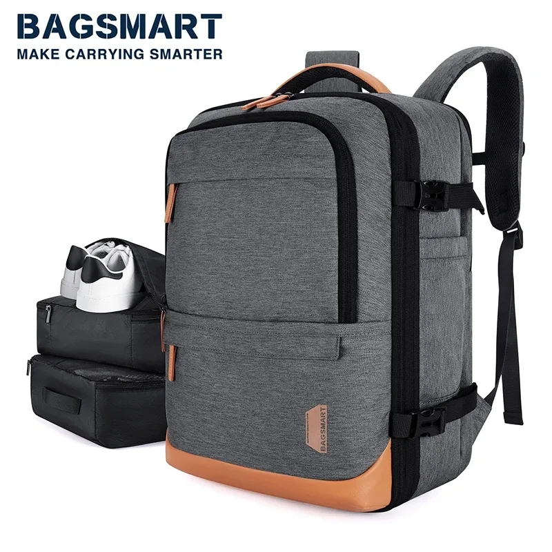 bagsmart-sac à dos de voyage extensible, sacoche pour ordinateur portable, étanche, multifonctionnel, pour l'é