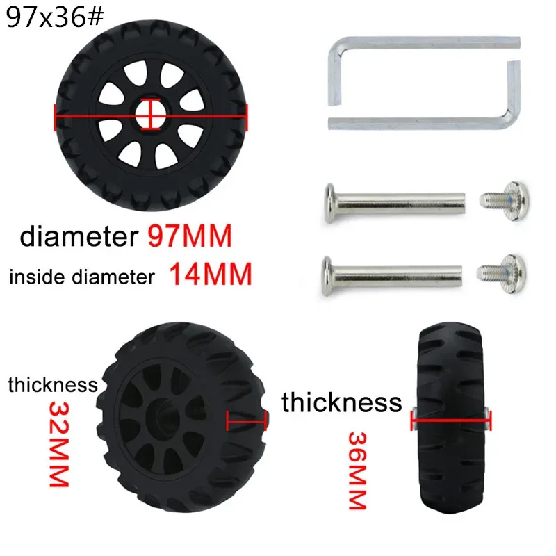 roues de remplacement pour valise à roulettes, accessoires universels, multi-taille, 1 pièce