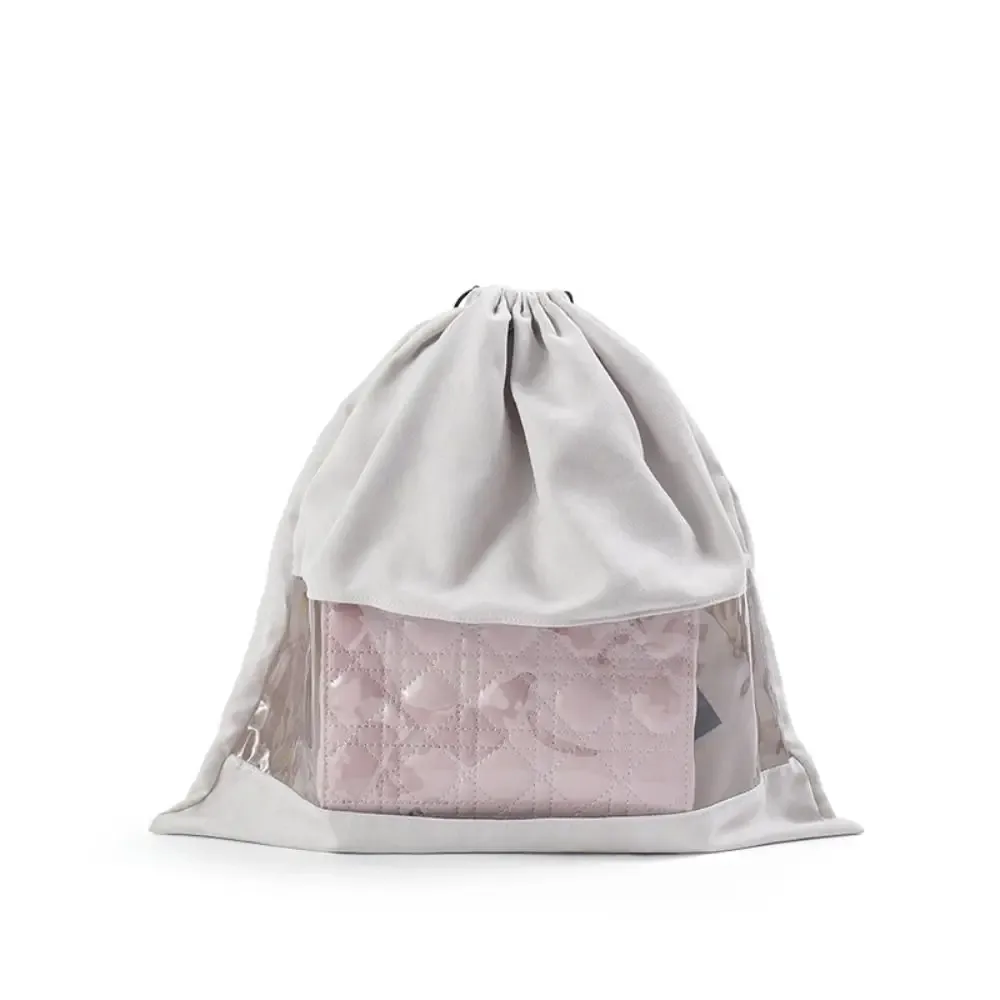 sac à cosmétiques en tissu avec cordon de serrage, sac de rangement anti-poussière, pochette de rangement anti-poussière grande capacité