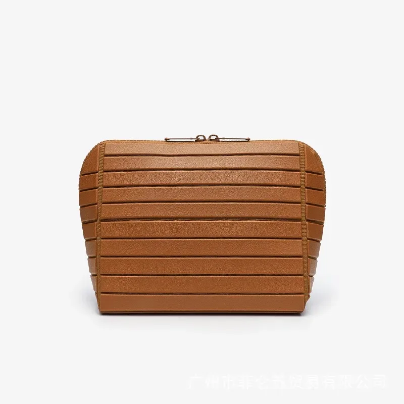 sac de rangement en pvc rayé, grande capacité, pour voyage en plein air, organisateur de produits de toilette, pochette de voyage portable, sac à cosmétiques