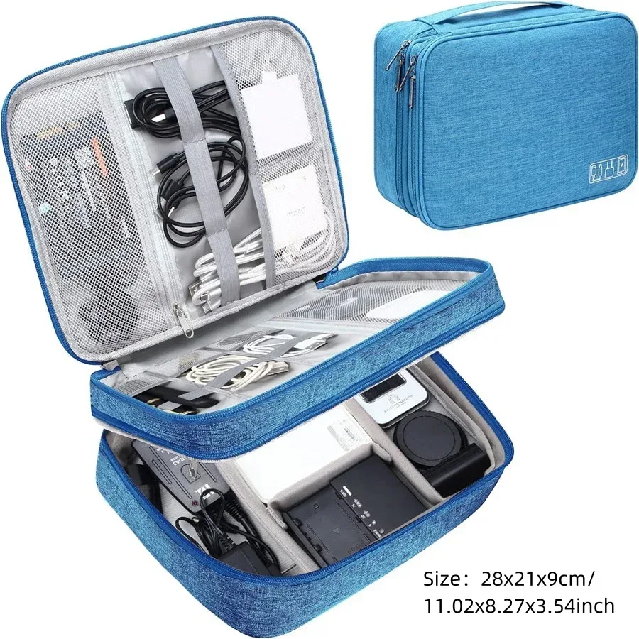 sac de rangement numérique portable, gadget usb, pochette de rangement de câbles étanche, appareils électroniques, accessoires, pack de fournitures