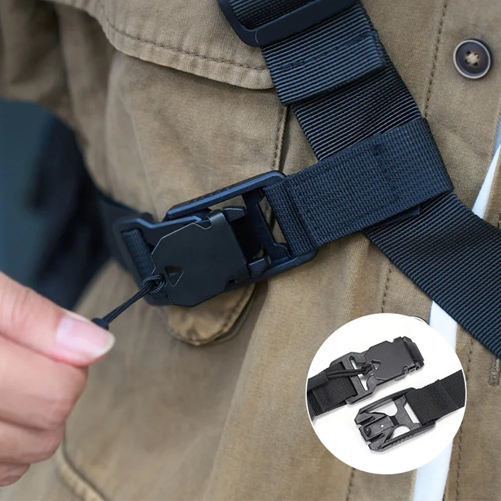 sangle stabilisatrice de sac à dos auxiliaire à trois points, sac de poitrine détachable rapide, sangle fixe réglable pour sacs à bandoulière et messagers