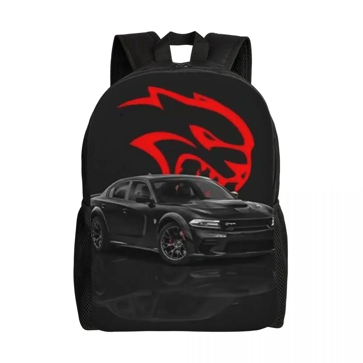 sac à dos d'étudiant srt hellcat demon dodge challenger, sac d'école, sac à dos de randonnée, sac de voyage, sac à bandoulière pour hommes et femmes