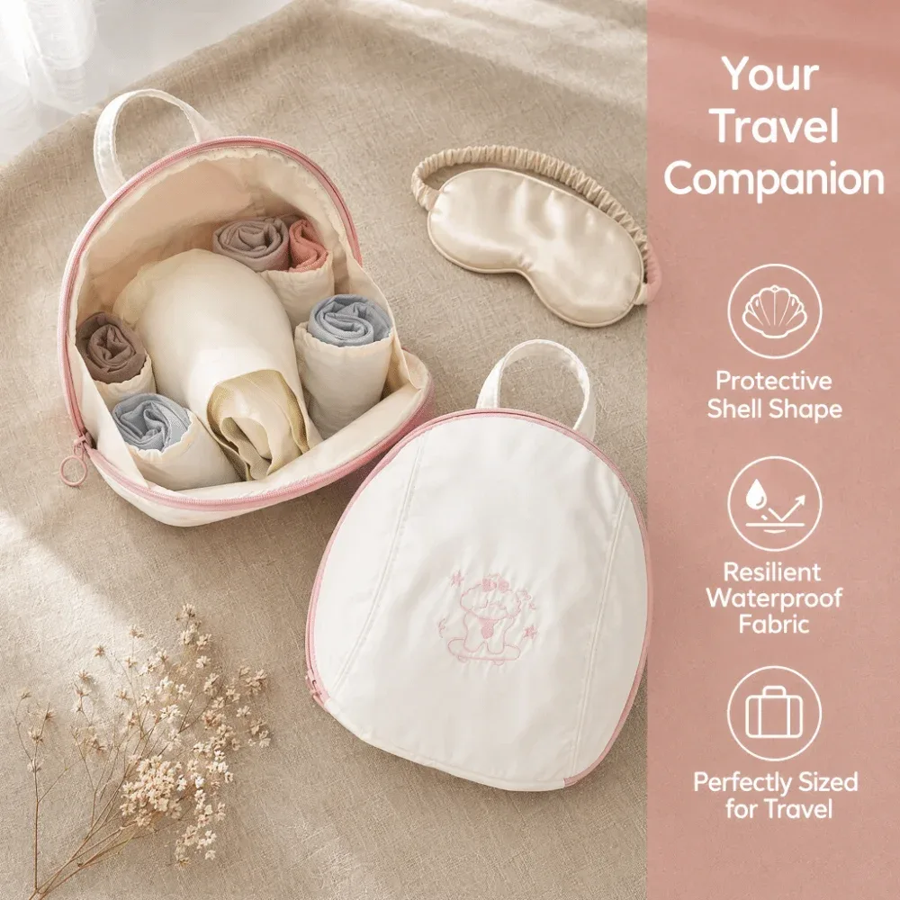 sac de rangement pour sous-vêtements imprimé chien de dessin animé, grande capacité, léger, sac d'organisation de voyage pratique et portable