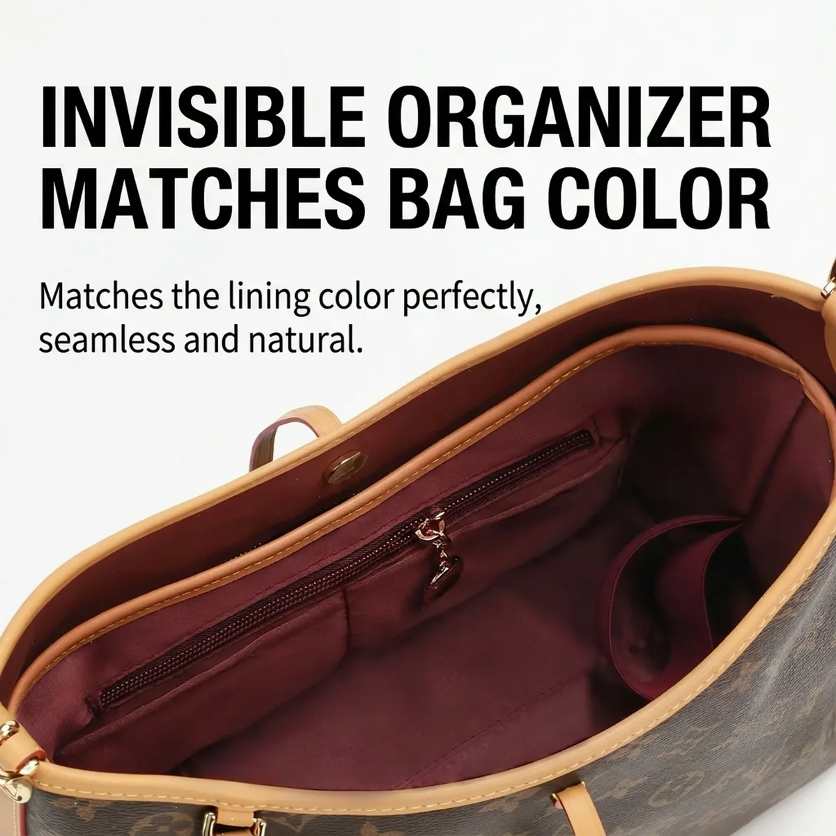 organisateur de sac en nylon pour lv carryall pm mm – support de rangement durable et élégant pour sacs, accessoires de modification intérieure