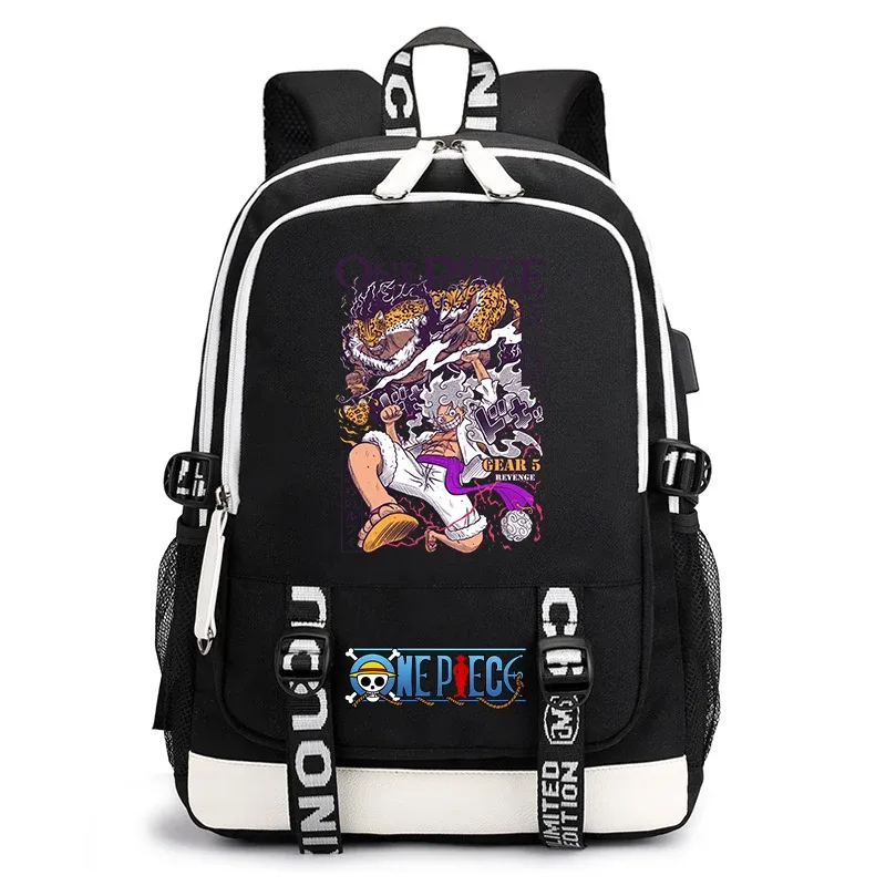 sac à dos d'étudiant imprimé one piece luffy, sac à dos décontracté pour garçons et filles, sac d'école léger, sac à dos de voyage