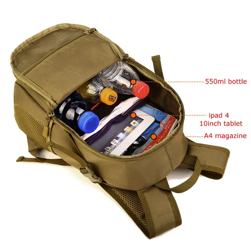 15l sac à dos tactique en plein air sacs à dos hommes enfant étanche sport voyage sac à dos camping mochila trekking pêche chasse sac
