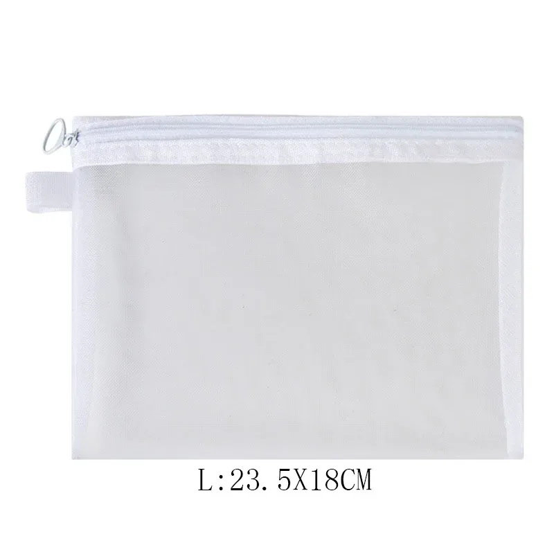 grande trousse de toilette zippée pour femme, noire, blanche, grise, organiseur de maquillage, pochette transparente en maille, sac de voyage pour maquillage