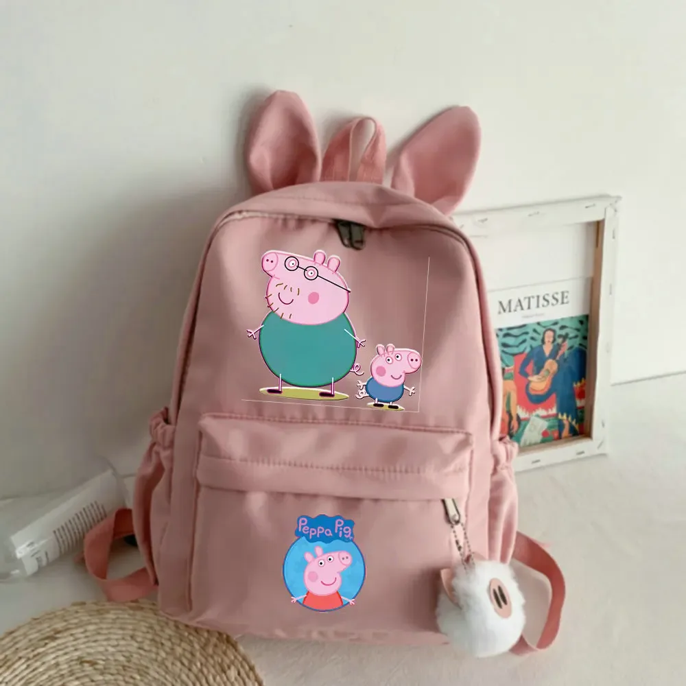 sac à dos grande capacité peppa pig, mignon, polyvalent, pour étudiants, loisirs, voyage, saison de rentrée scolaire