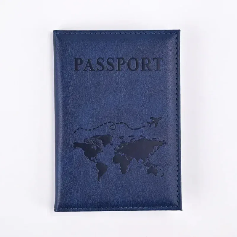 portefeuille de voyage en cuir pu pour passeport, organiseur de cartes, accessoires de voyage tendance pour femmes/hommes