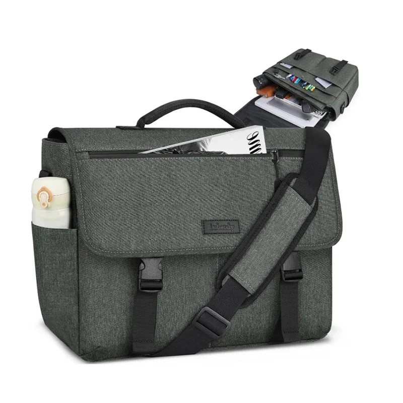 sacs à main pour ordinateur portable pour hommes, sac pour ordinateur portable de 15,6 pouces, sac pour ordinateur résistant à l'eau, sacs à bandoulière légers
