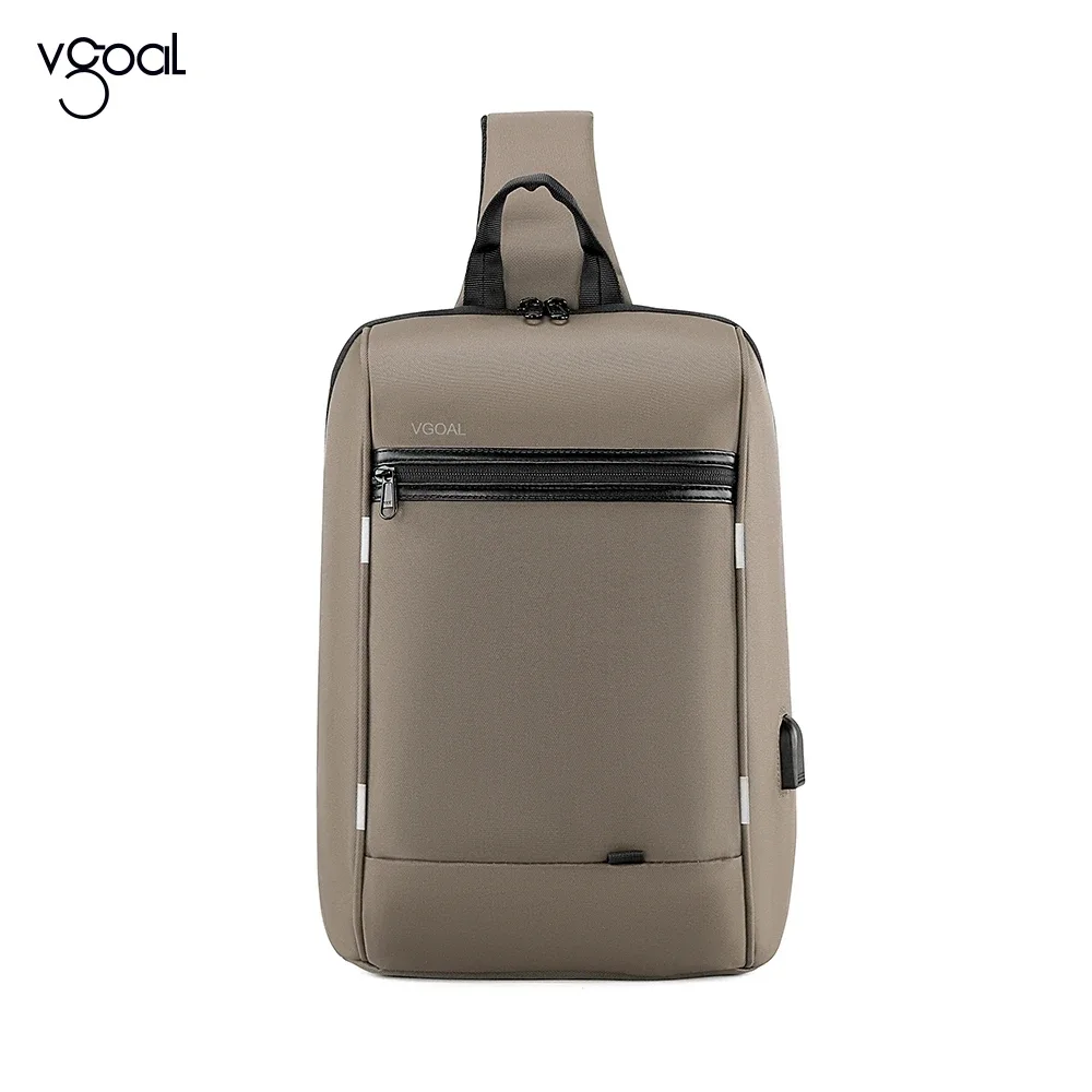 sac à dos kingsons group vgoal pour hommes et femmes, sac à bandoulière pour ordinateur portable 14 pouces avec chargement usb, sac de poitrine léger