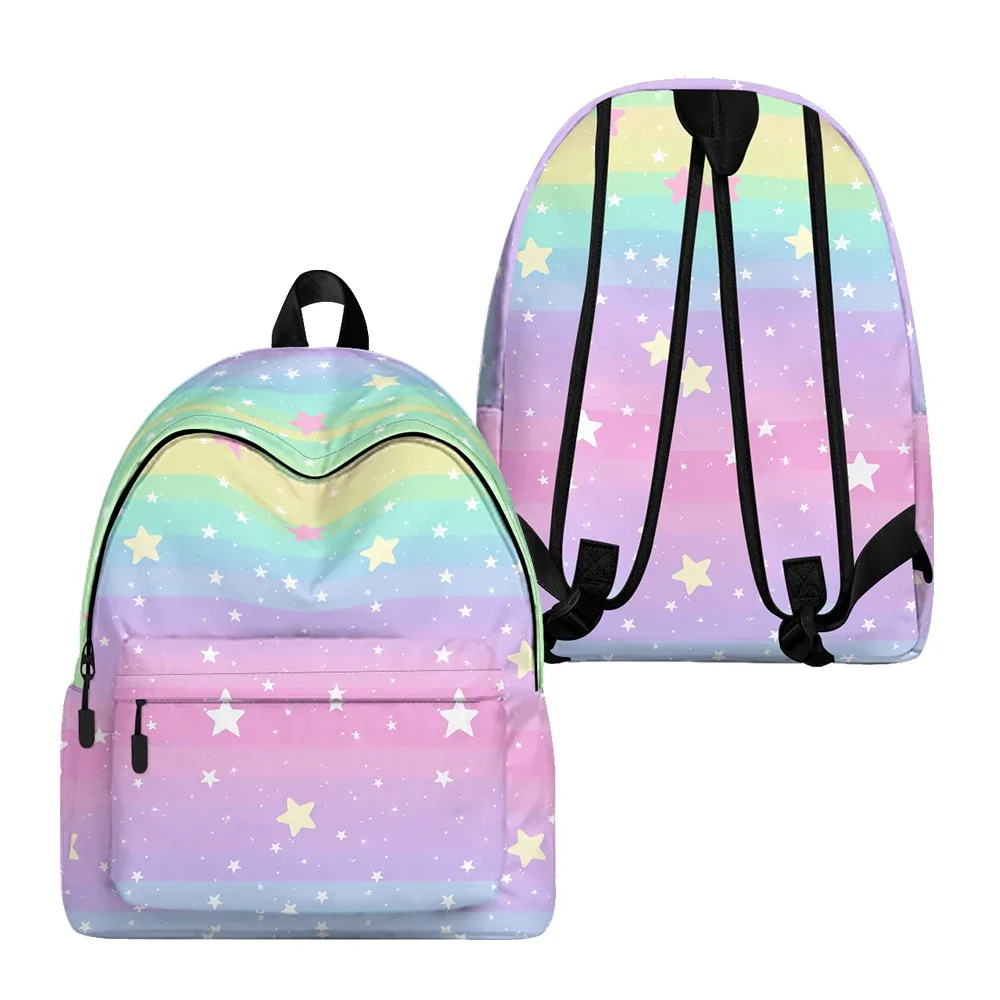 sac à dos imprimé étoile dégradé de rêve, sacs à crayons, bretelles réglables, sac d'école léger galaxie, ensembles de voyage pour adolescents et étudiants