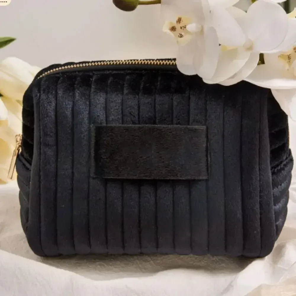 trousse à cosmétiques de grande capacité pour femmes et hommes, trousse de maquillage en velours, trousse de maquillage multifonctionnelle, trousse d'évaluation de produits de toilette, poudres pour femmes et hommes