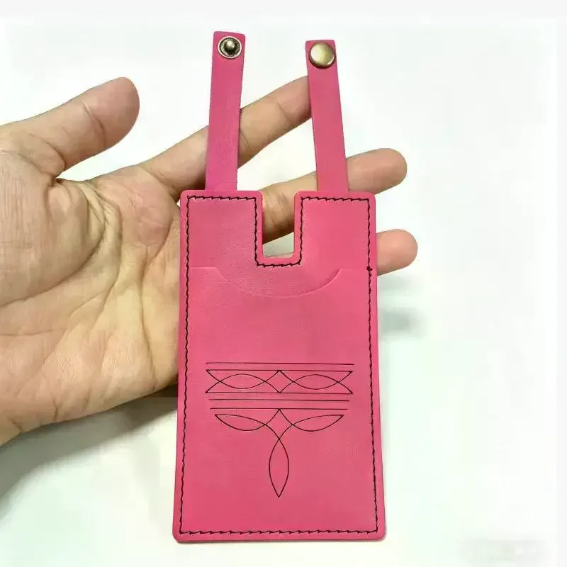 étiquettes de bagages en cuir pu, design gaufré, fermeture à pression robuste, parfaites pour les valises de voyage, porte-identité, plusieurs options de couleurs