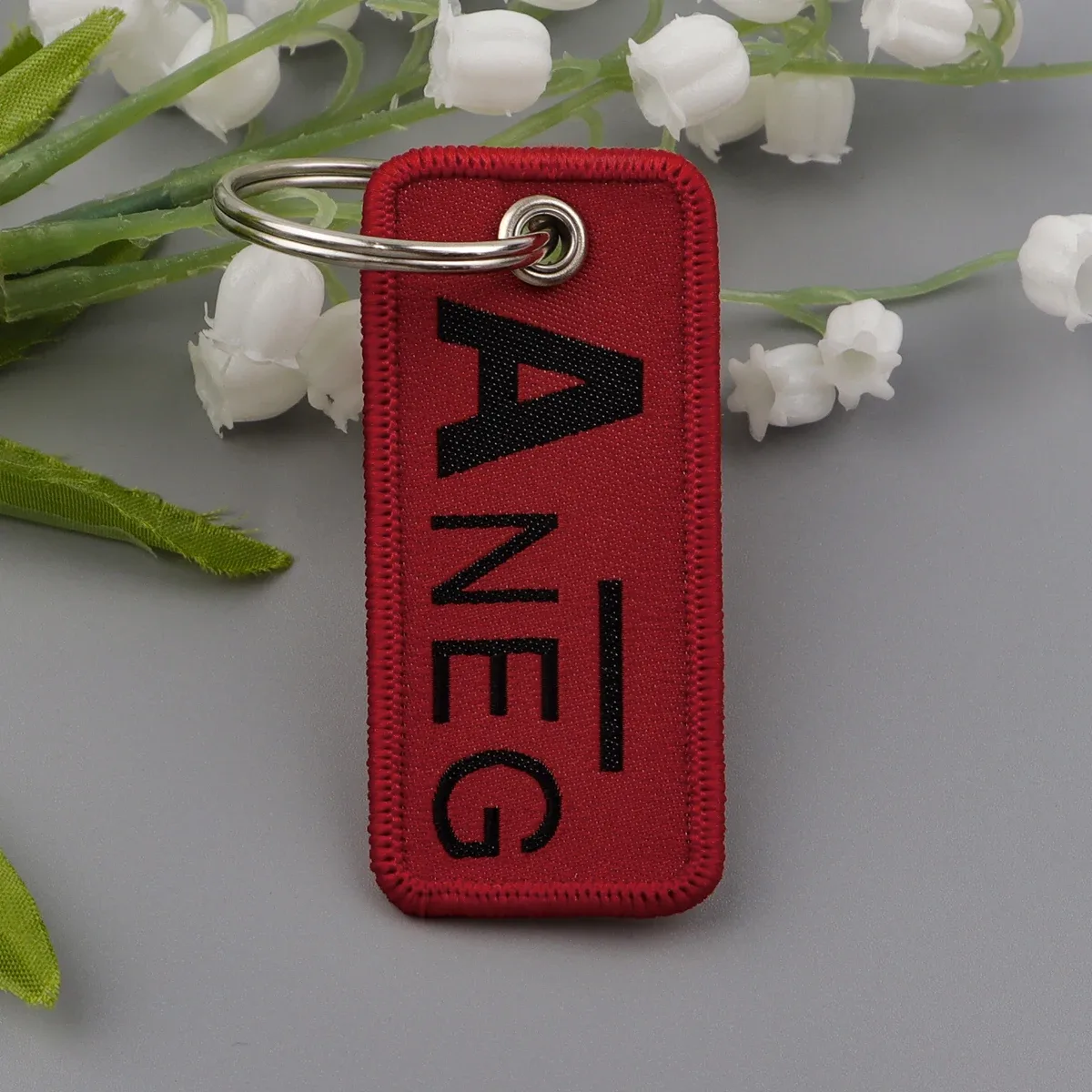 1 porte-clés groupe sanguin brodé rouge pour urgences médicales, premiers secours, sac à dos, bagages, cadeau
