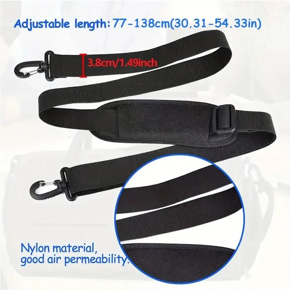 chaîne de sac à bandoulière réglable de couleur unie, coussinet rembourré amovible, ceinture d'épaule en nylon pour sac, rallonge de sac à bandoulière, chaîne de sac à bandoulière