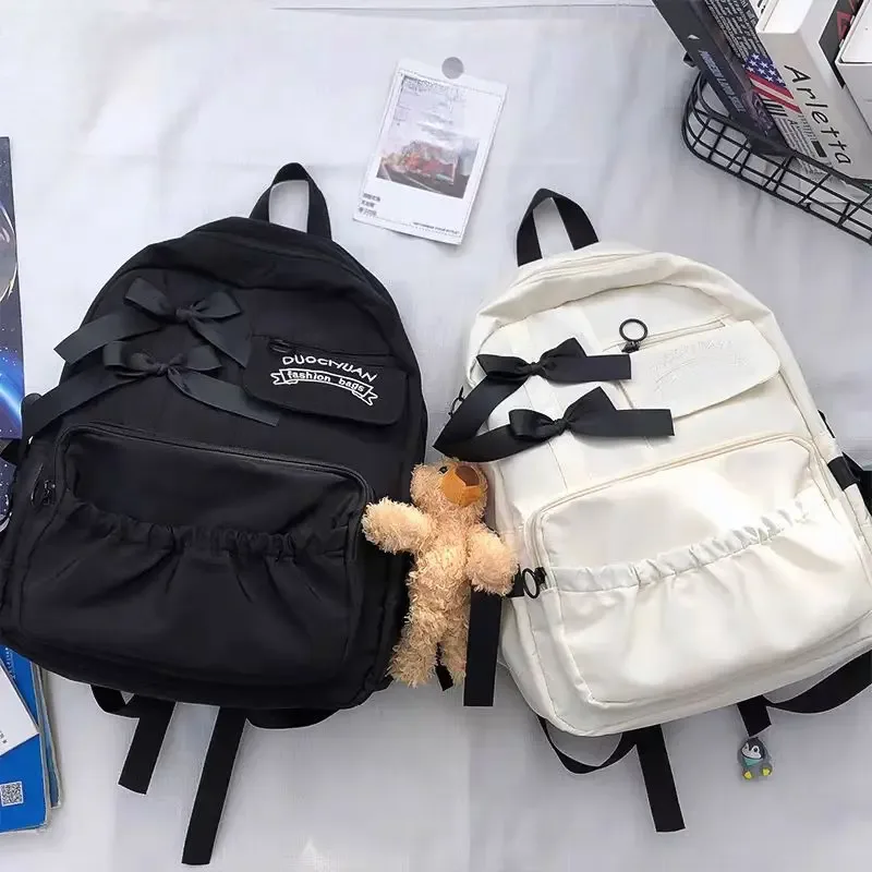 sac à dos en toile avec nministériels d pour femme et adolescente, style collège, à épaule, doux et mignon, pour l'école