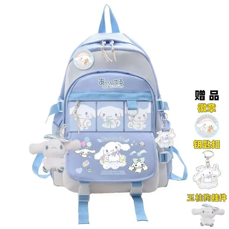 sac à dos anime cinnamoroll bleu, sac d'école kawaii, sac d'école pour étudiants, grand sac pour ordinateur, cadeau