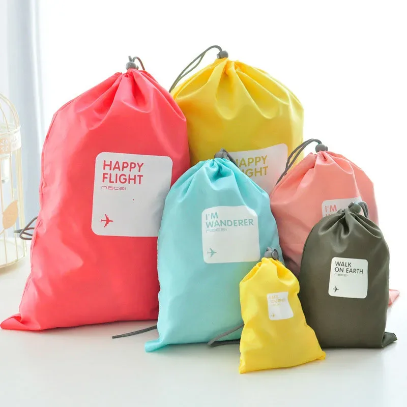 sacs de rangement de voyage étanches, 4 pièces/lot, sac de voyage pour chaussures maquillage, sac à linge sous-vêtements cosmétiques tri gt