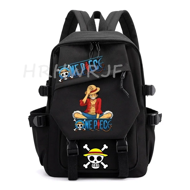 sac à dos anime one piece monkey d luffy, sac à dos d'université, sac à dos de voyage pour fille, sac à dos en nylon pour ordinateur portable, sacs d'école pour femmes et hommes