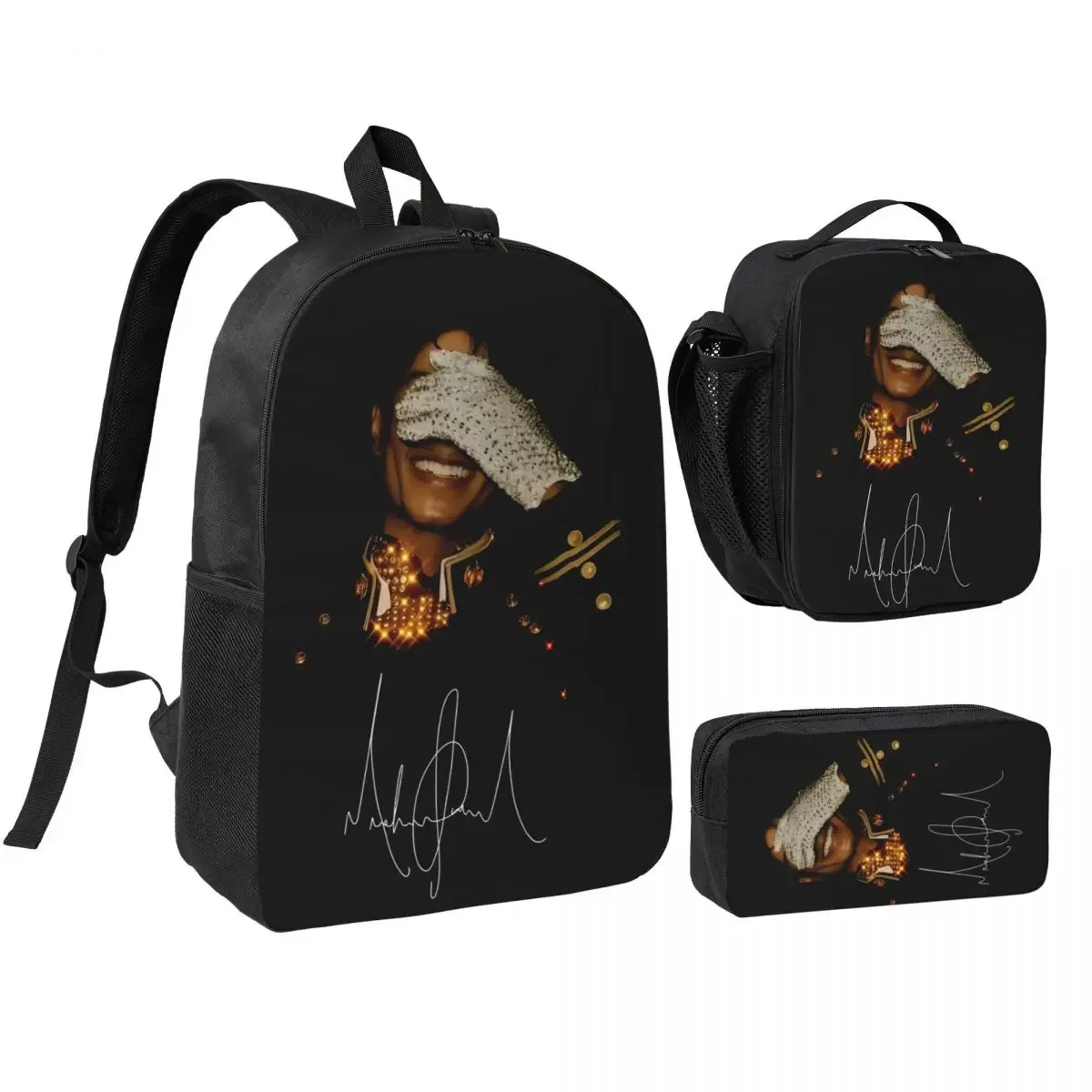 sac à dos 3 pièces/ensemble 261 mj dangerous tour pour étudiant, sac à bandoulière, sac à déjeuner, trousse à crayons