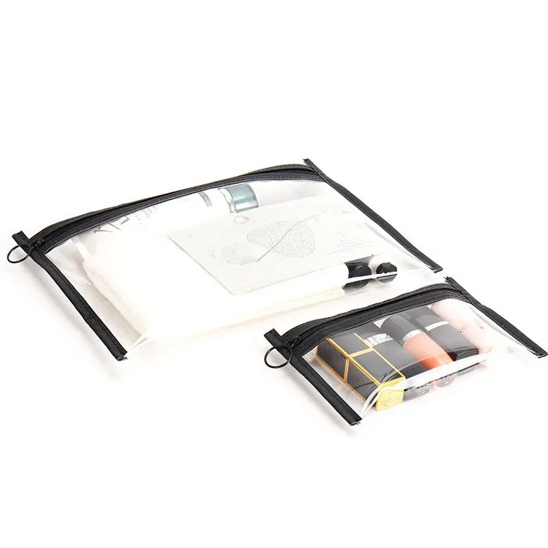 sac à cosmétiques transparent pour femmes, sac de maquillage à fermeture éclair transparente, porte-brosse de maquillage de voyage, organisateur, trousse de toilette, pochette