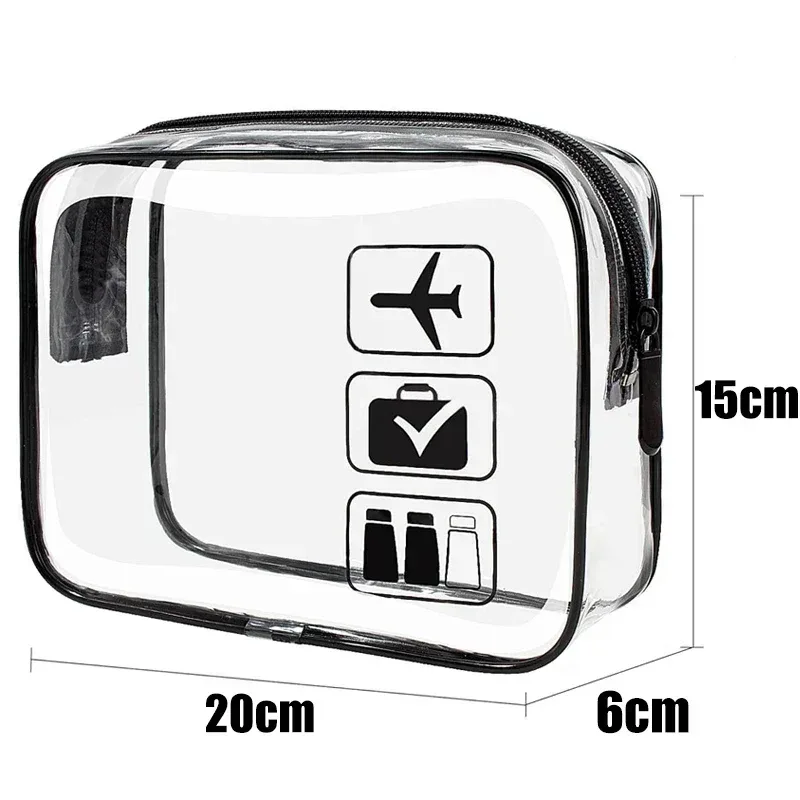 trousse de maquillage transparente avec fermetures éclair, 1/3 pièces, organisateur transparent étanche, sacs à cosmétiques pour vacances, voyage d'affaires, salle de bain aéroport