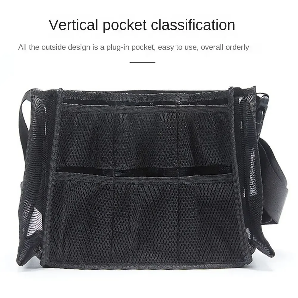 sac de rangement pour pinceaux cosmétiques grande capacité, multifonction, résistant à l'usure, sac de coiffeur, couleur noire, sac de barbier portable décontracté