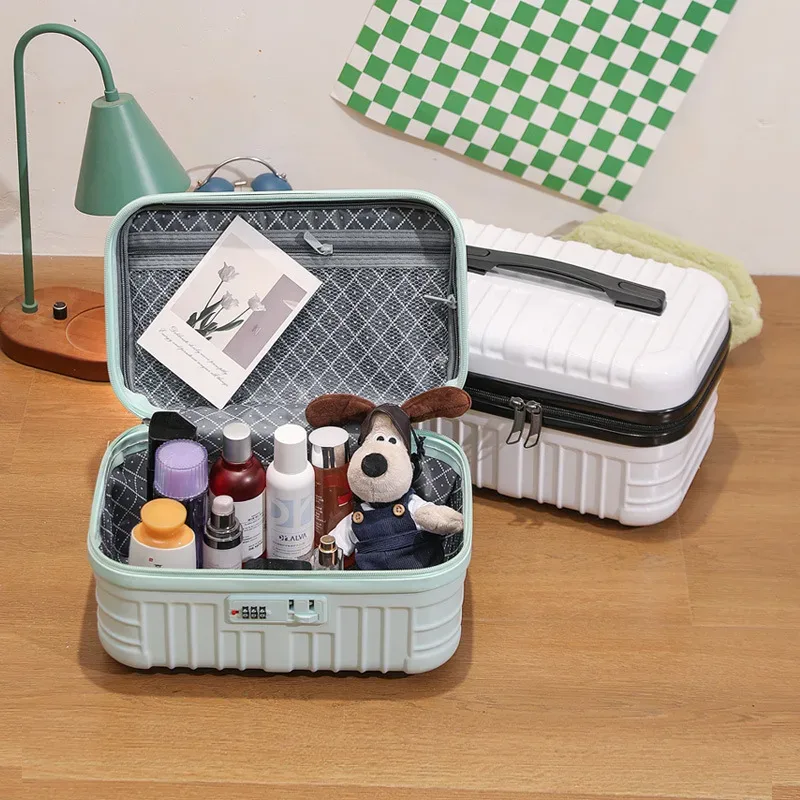 valise de voyage 16 pouces, mini étui de maquillage à main, organisateur de voyage, boîte à cosmétiques pour femmes, étui de maquillage, boîte à mot de passe, étui d'embarquement