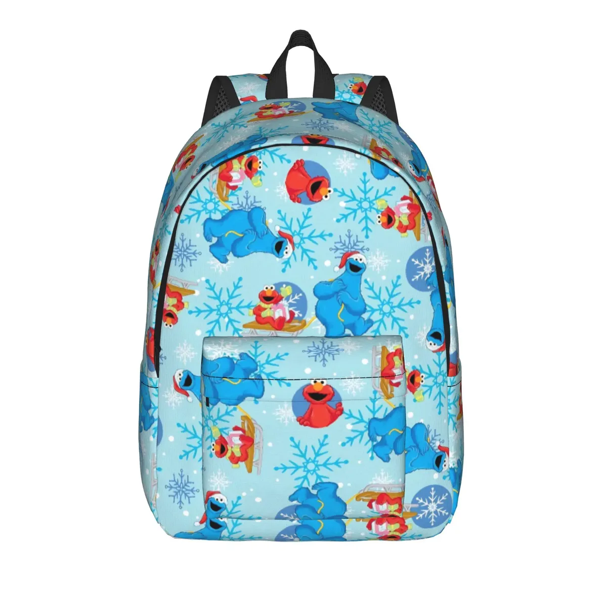 sac à dos décontracté sesames streets avec poche, sac à dos de randonnée pour étudiants, sac à dos cookie monster pour hommes et femmes, sacs en toile pour ordinateur portable