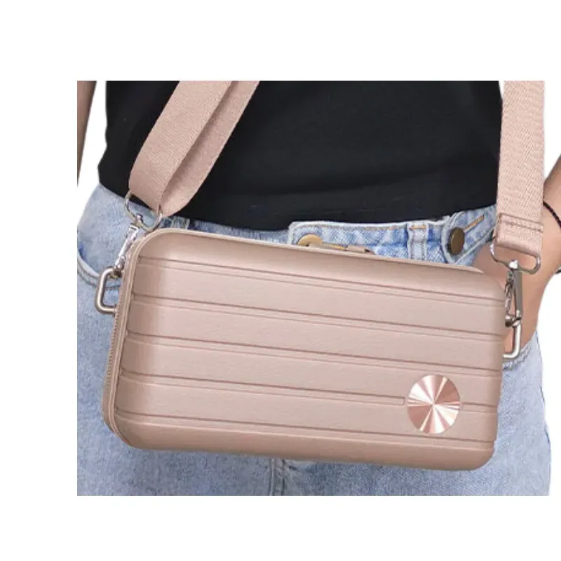 trousse de maquillage compacte à coque rigide – sac à bandoulière étanche pour les voyages de nuit, le sport et l'utilisation quotidienne
