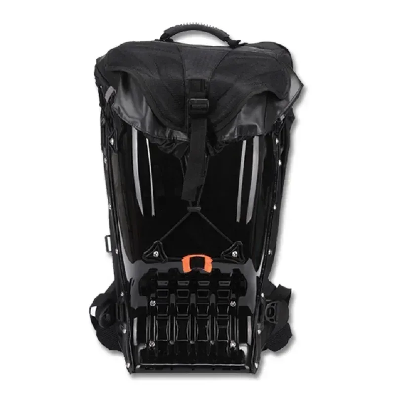 sac à dos rigide 25l pour moto, sacoche de réservoir abs étanche pour motocross/moto de course, protection antichute
