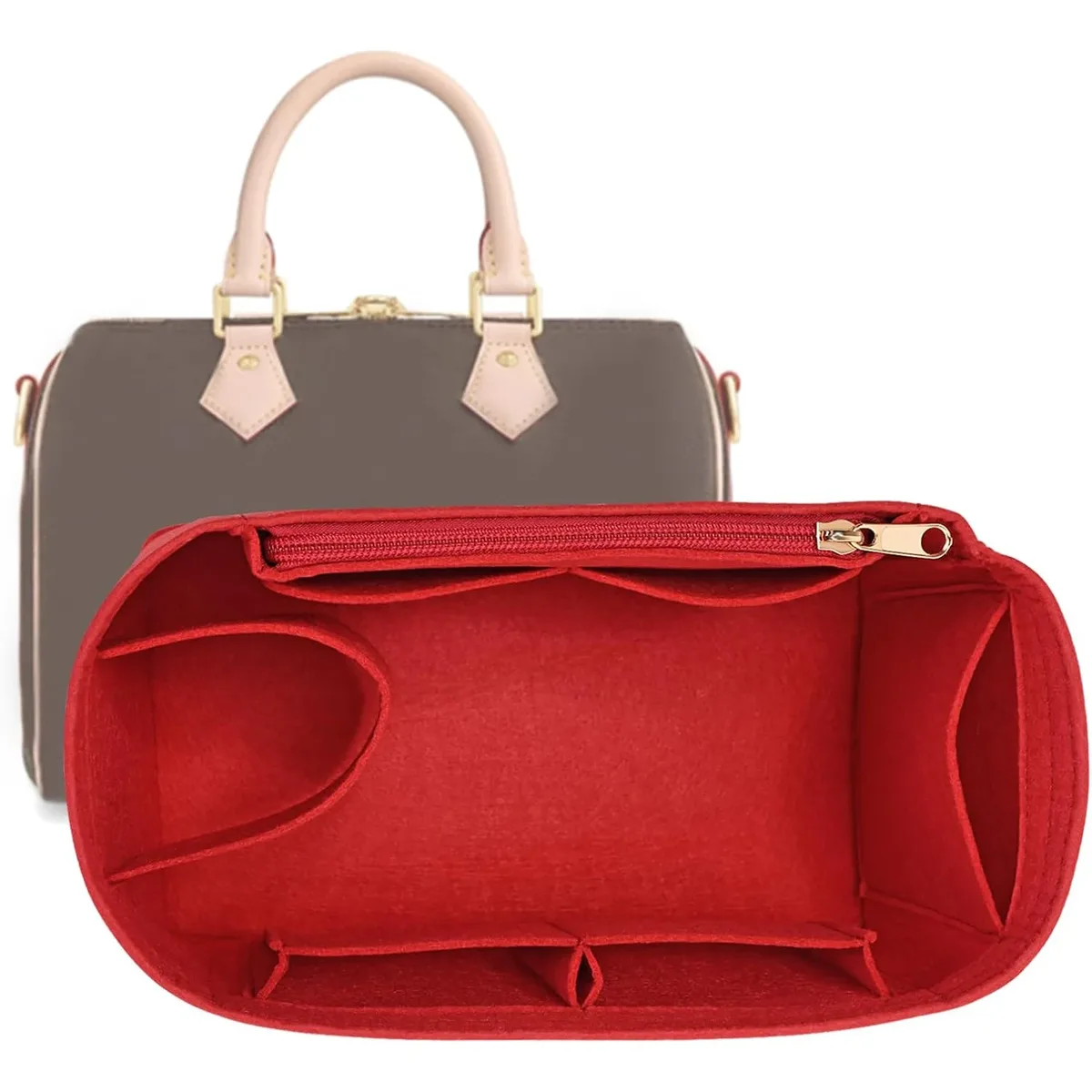 organisateur de sac à main en feutre épais, insert anti-affaissement, base protectrice pour sacs speedy, sacs fourre-tout et pochettes de luxe monogrammées