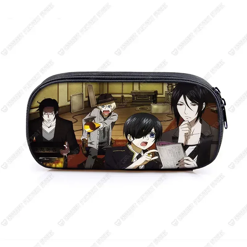 trousse à cosmétiques anime black butler, sac à crayons, sacs de papeterie pour garçons et filles, porte-crayons pour enfants, fournitures scolaires
