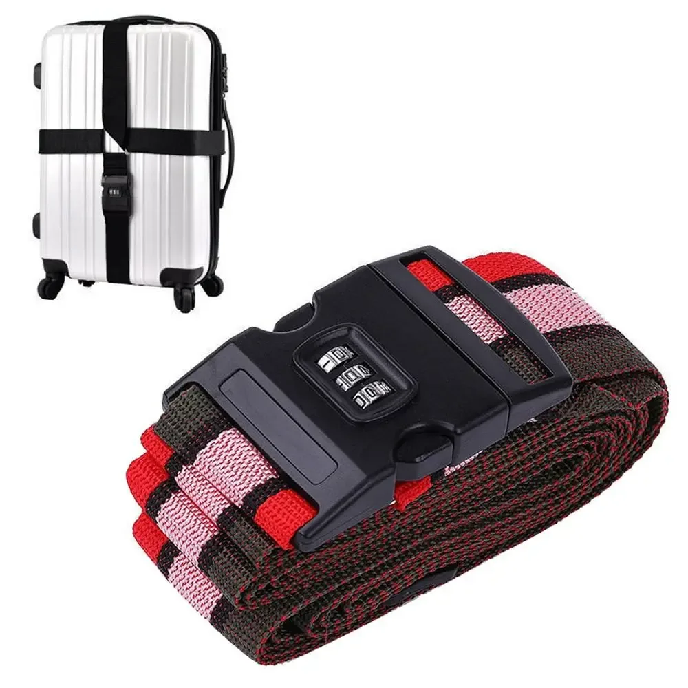 sangle de bagage réglable antivol, ceinture de groupage, accessoire de valise de voyage, sangle croisée, ceinture d'emballage, 1 pièce