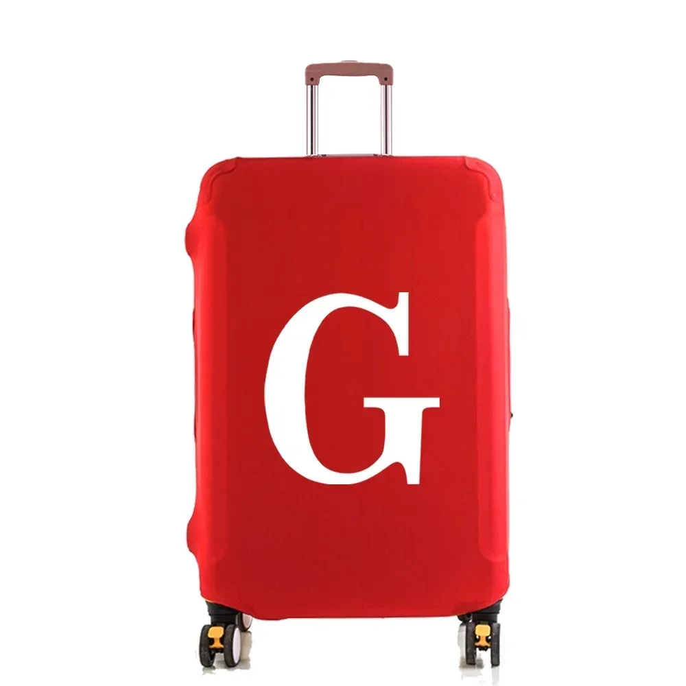 housse de protection pour bagages, élastique, anti-poussière, à la mode, pour valise à roulettes de 18 à 28 pouces, 26 lettres blanches imprimées