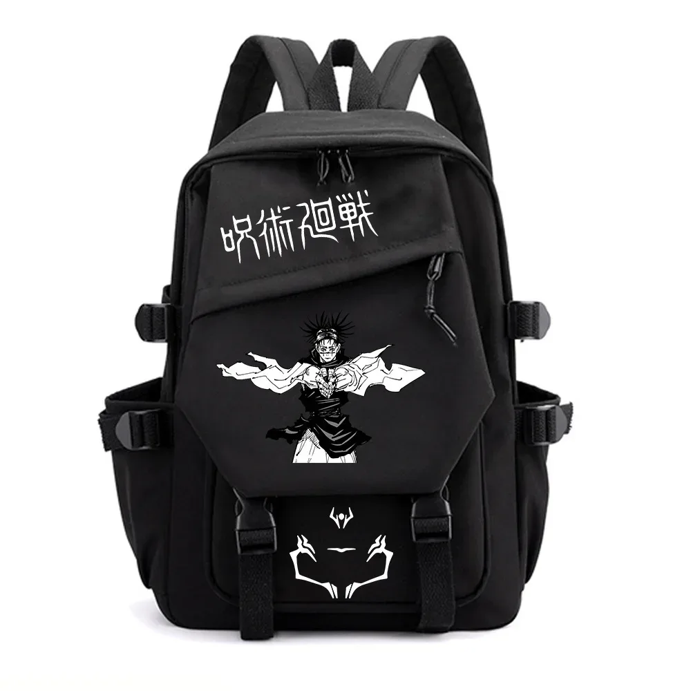 sac à dos d'école anime jujutsu kaisen pour garçon et fille, léger, avec fermoir, pour voyage et études, sac à dos double épaule pour ordinateur portable