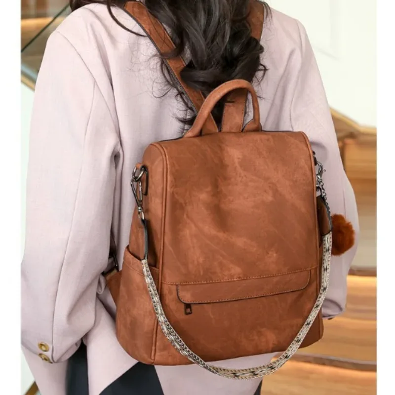 Sac à main en cuir pu pour femmes, sac à dos de mode pour dames, sacs à bandoulière de styliste pour voyage, travail universitaire