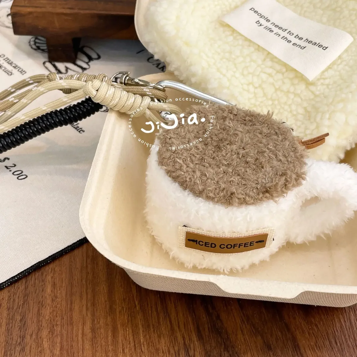 pendentif de sac en peluche mignon, personnalité créative, sac à dos, porte-clés, accessoire tissé à la main, décoration suspendue, cadeau de noël